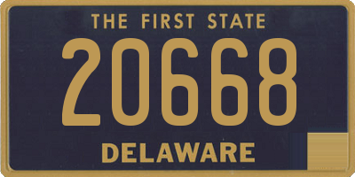 DE license plate 20668