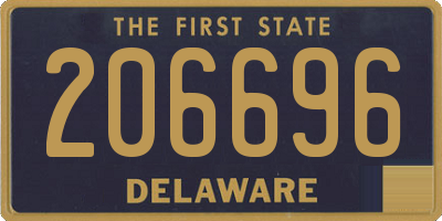DE license plate 206696
