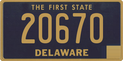 DE license plate 20670