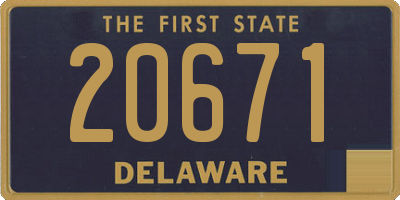 DE license plate 20671