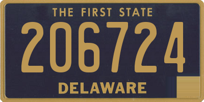 DE license plate 206724