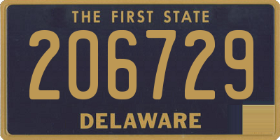 DE license plate 206729