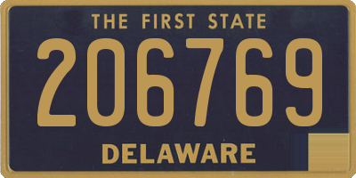 DE license plate 206769