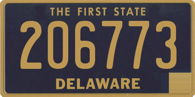 DE license plate 206773