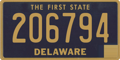 DE license plate 206794