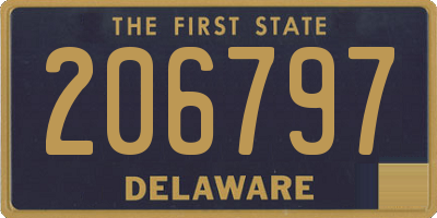DE license plate 206797