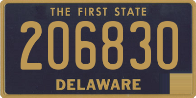 DE license plate 206830