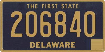 DE license plate 206840
