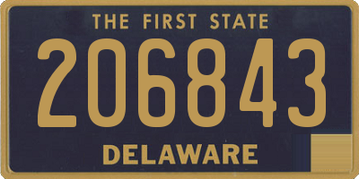DE license plate 206843
