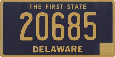 DE license plate 20685