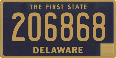 DE license plate 206868