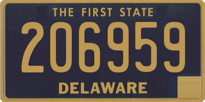 DE license plate 206959