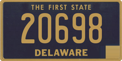 DE license plate 20698