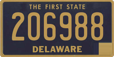 DE license plate 206988