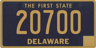 DE license plate 20700