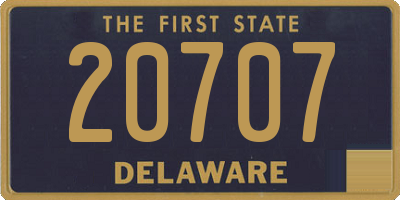 DE license plate 20707