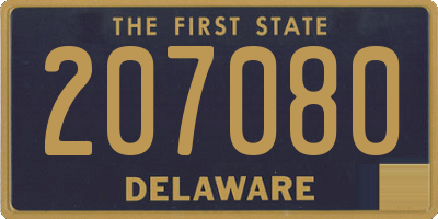 DE license plate 207080