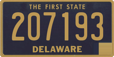 DE license plate 207193