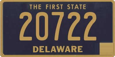 DE license plate 20722