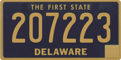 DE license plate 207223