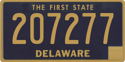 DE license plate 207277