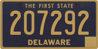 DE license plate 207292