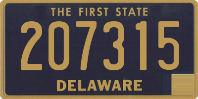 DE license plate 207315