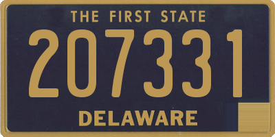 DE license plate 207331