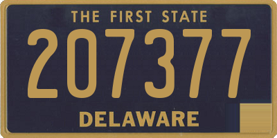 DE license plate 207377
