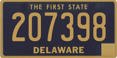 DE license plate 207398