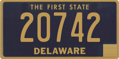 DE license plate 20742