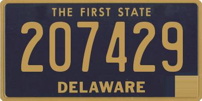 DE license plate 207429