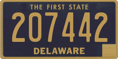 DE license plate 207442