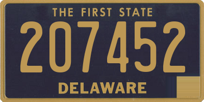DE license plate 207452