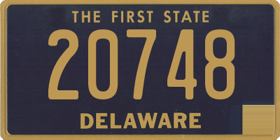 DE license plate 20748