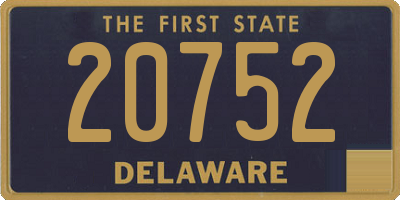 DE license plate 20752