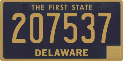 DE license plate 207537