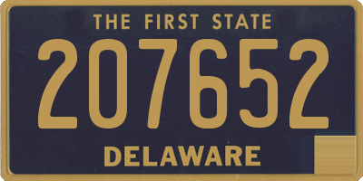 DE license plate 207652