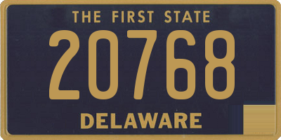 DE license plate 20768