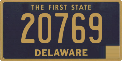 DE license plate 20769