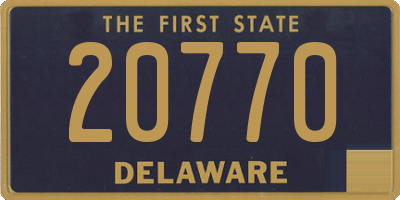 DE license plate 20770