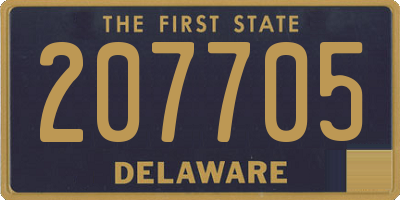 DE license plate 207705