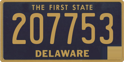 DE license plate 207753