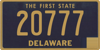 DE license plate 20777