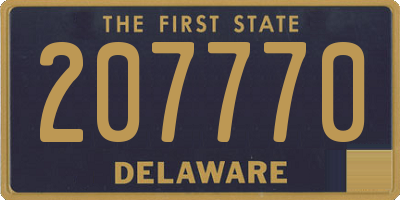 DE license plate 207770