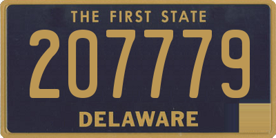 DE license plate 207779