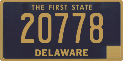 DE license plate 20778