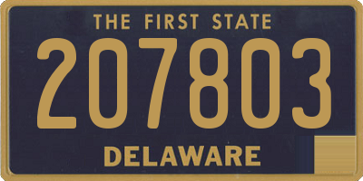 DE license plate 207803