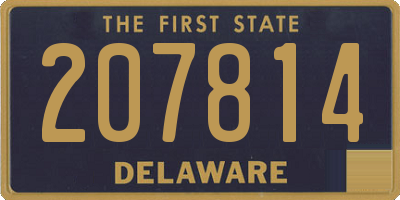 DE license plate 207814