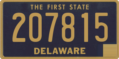 DE license plate 207815